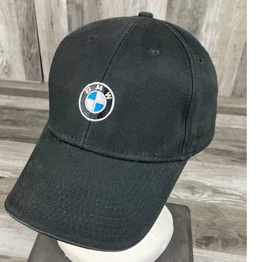 BMW Lifestyle Black Baseball Cap Embroidered Logo Adjustable Hat One Size